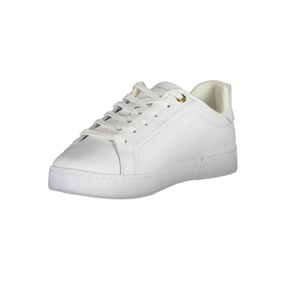 Tommy Hilfiger Chic White Lace - Up Sneakers with Contrast Detail - SMARTMARTNZ