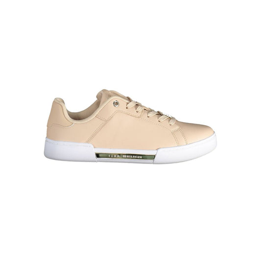Tommy Hilfiger Pink Leather Women Sneaker - SMARTMARTNZ