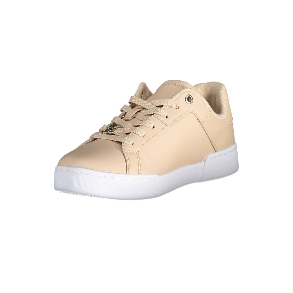 Tommy Hilfiger Pink Leather Women Sneaker - SMARTMARTNZ