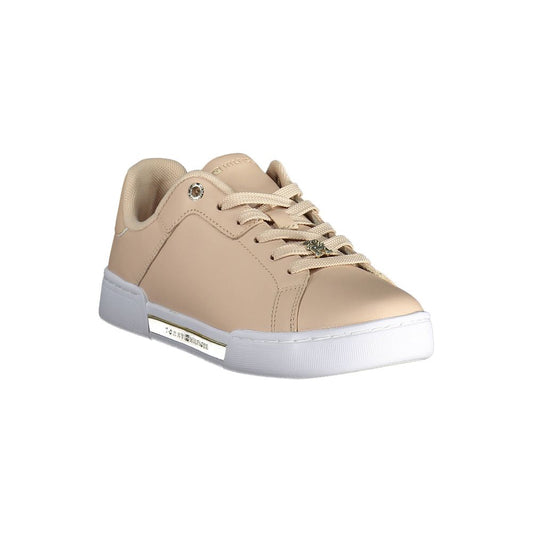 Tommy Hilfiger Pink Leather Women Sneaker - SMARTMARTNZ