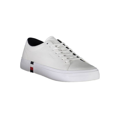 Tommy Hilfiger White Leather Men Sneaker - SMARTMARTNZ