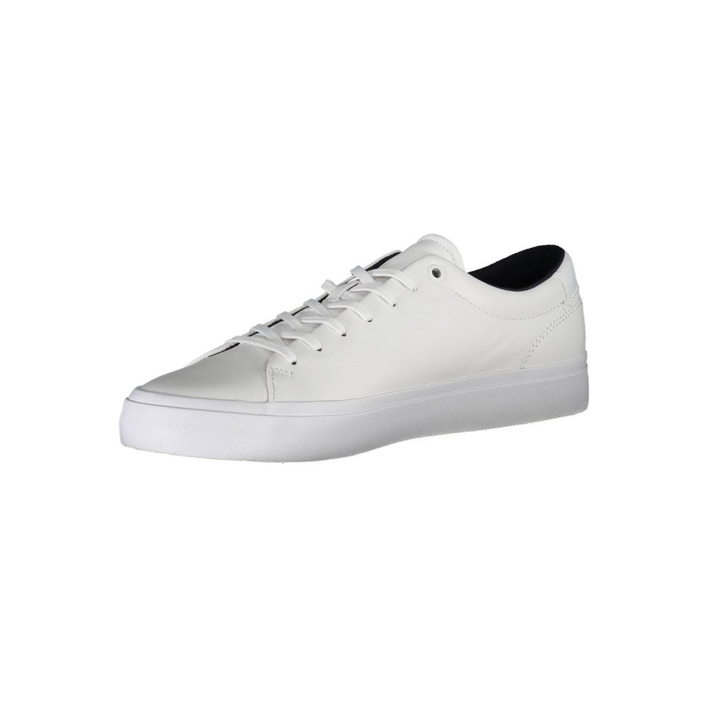Tommy Hilfiger White Leather Men Sneaker - SMARTMARTNZ