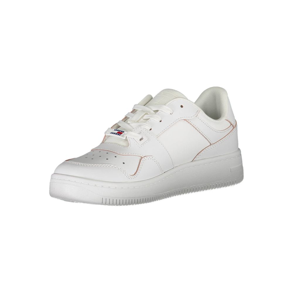 Tommy Hilfiger White Leather Women Sneaker - SMARTMARTNZ
