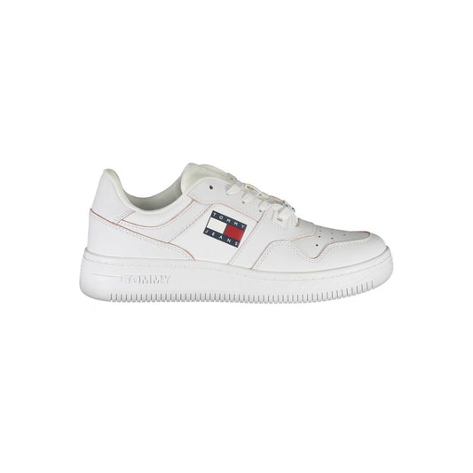 Tommy Hilfiger White Leather Women Sneaker - SMARTMARTNZ
