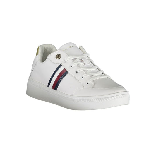 Tommy Hilfiger White Leather Women Sneaker - SMARTMARTNZ