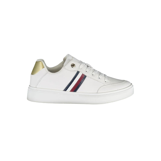Tommy Hilfiger White Leather Women Sneaker - SMARTMARTNZ