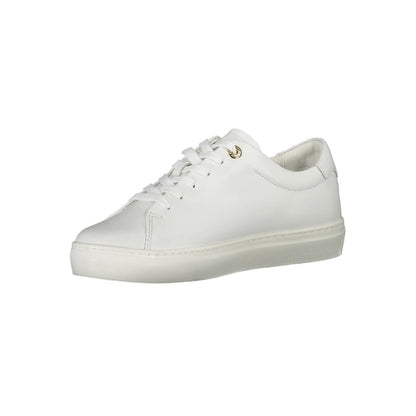 Tommy Hilfiger White Leather Women Sneaker - SMARTMARTNZ