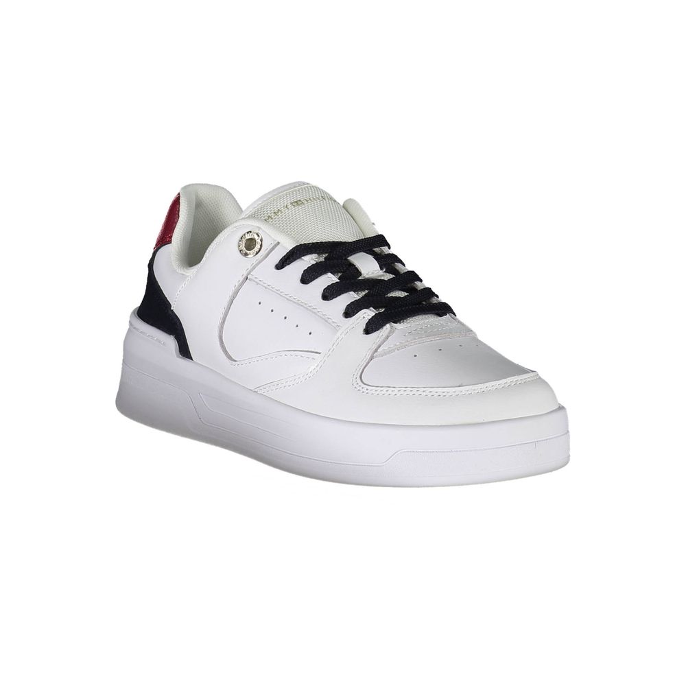 Tommy Hilfiger White Leather Women Sneaker - SMARTMARTNZ