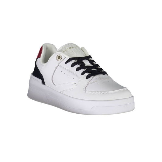 Tommy Hilfiger White Leather Women Sneaker - SMARTMARTNZ