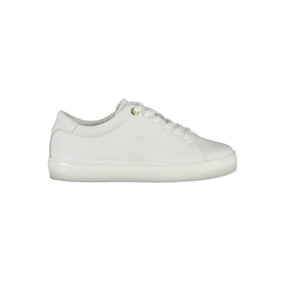 Tommy Hilfiger White Leather Women Sneaker - SMARTMARTNZ