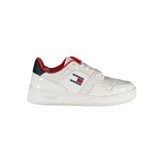 Tommy Hilfiger White Leather Women Sneaker - SMARTMARTNZ