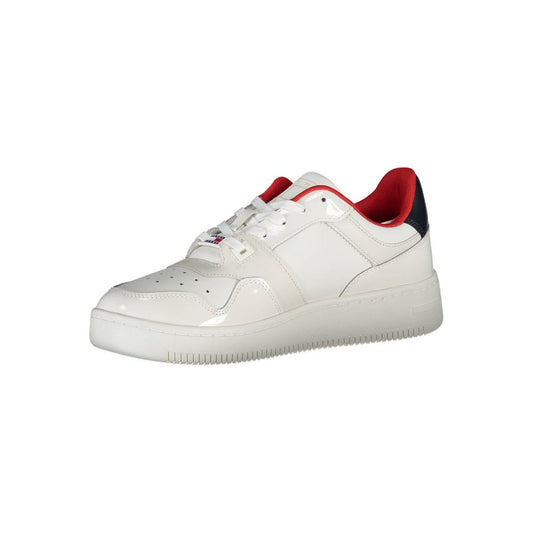 Tommy Hilfiger White Leather Women Sneaker - SMARTMARTNZ