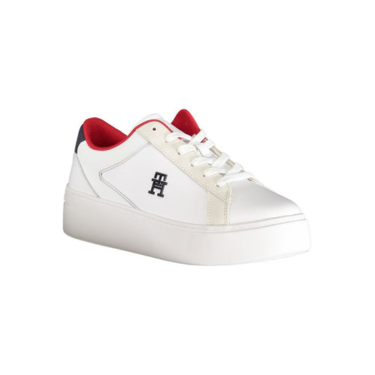 Tommy Hilfiger White Polyester Sneaker - SMARTMARTNZ