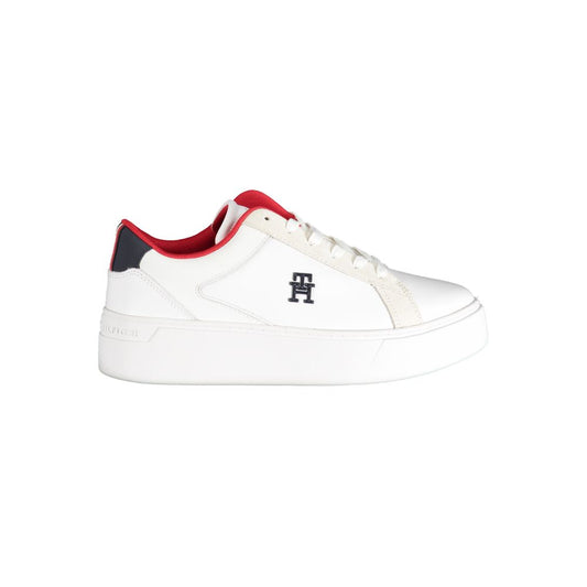 Tommy Hilfiger White Polyester Sneaker - SMARTMARTNZ