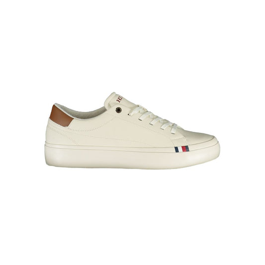 Tommy Hilfiger White Polyethylene Men Sneaker - SMARTMARTNZ
