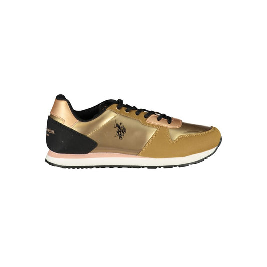 U.S. POLO ASSN. Gold Polyester Sneaker - SMARTMARTNZ