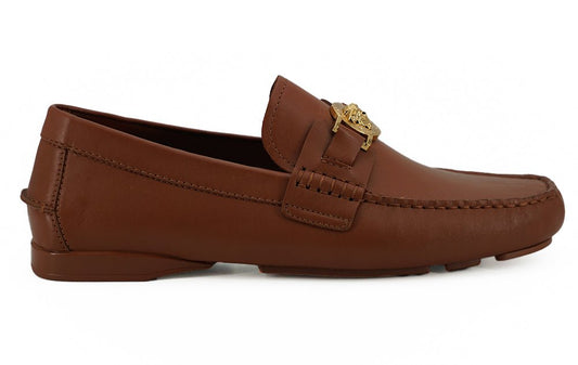 Versace Elegant Medusa - Embossed Leather Loafers - SMARTMARTNZ