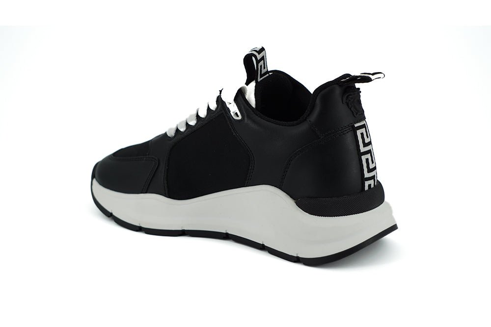 Versace Elegant Monochrome Leather Sneakers - SMARTMARTNZ