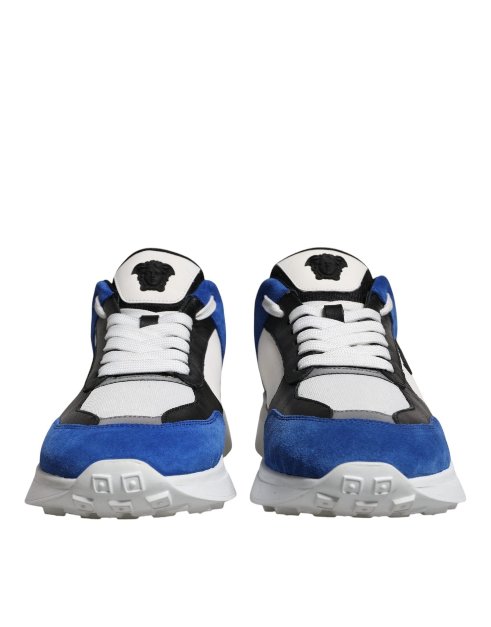 Versace Multicolor Canvas Quad Fabric Medusa Low Top Sneakers Shoes - SMARTMARTNZ