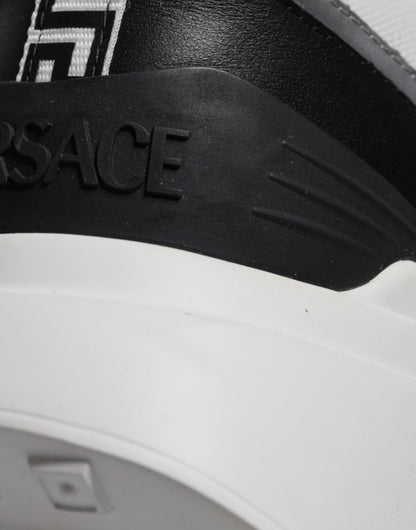 Versace Multicolor Canvas Quad Fabric Medusa Low Top Sneakers Shoes - SMARTMARTNZ