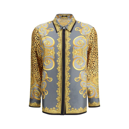 Versace Silk Cheetah Foulard Shirt - SMARTMARTNZ