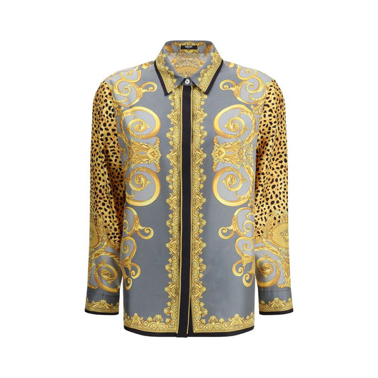 Versace Silk Cheetah Foulard Shirt - SMARTMARTNZ