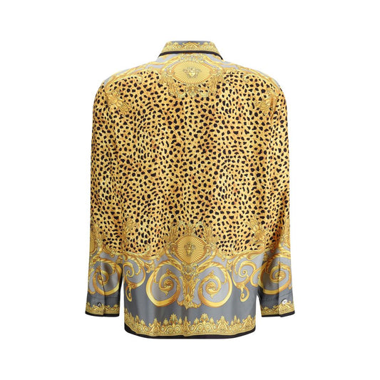 Versace Silk Cheetah Foulard Shirt - SMARTMARTNZ