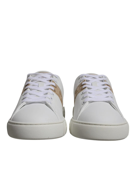 Versace White Brown Greca Print TPU Low Top Men Sneakers Shoes - SMARTMARTNZ