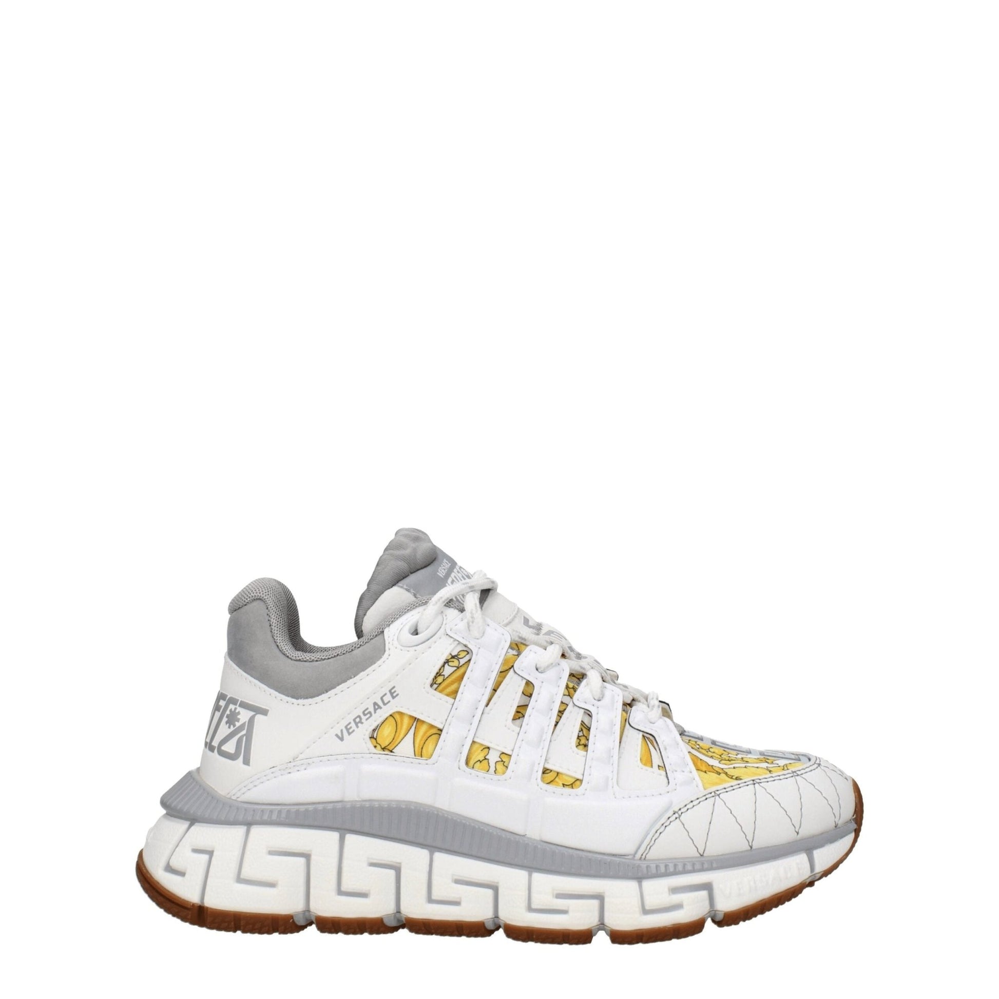 Versace White Fabric Athletic Sneakers - SMARTMARTNZ