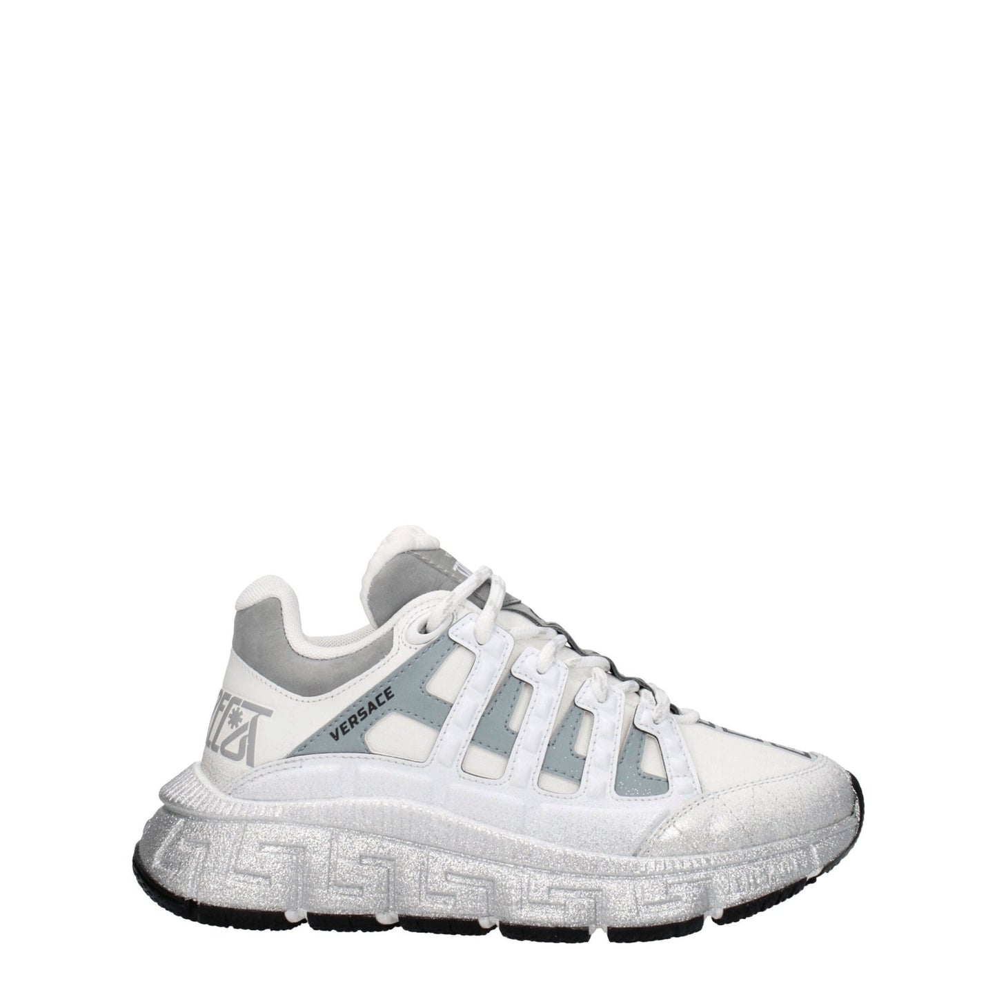 Versace White Fabric Athletic Sneakers - SMARTMARTNZ