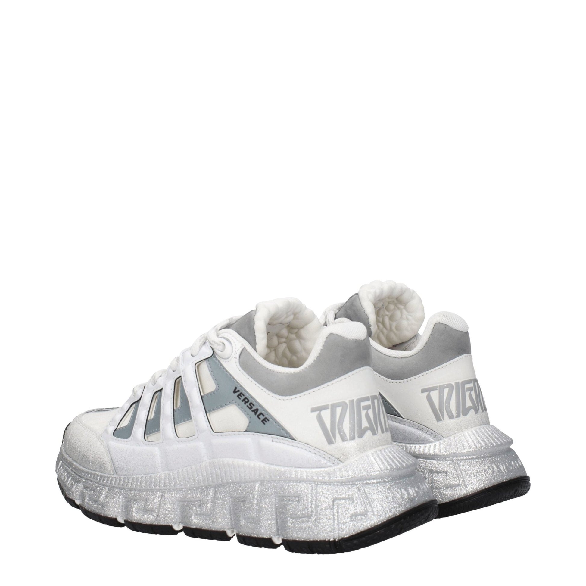 Versace White Fabric Athletic Sneakers - SMARTMARTNZ