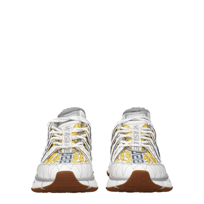Versace White Fabric Athletic Sneakers - SMARTMARTNZ