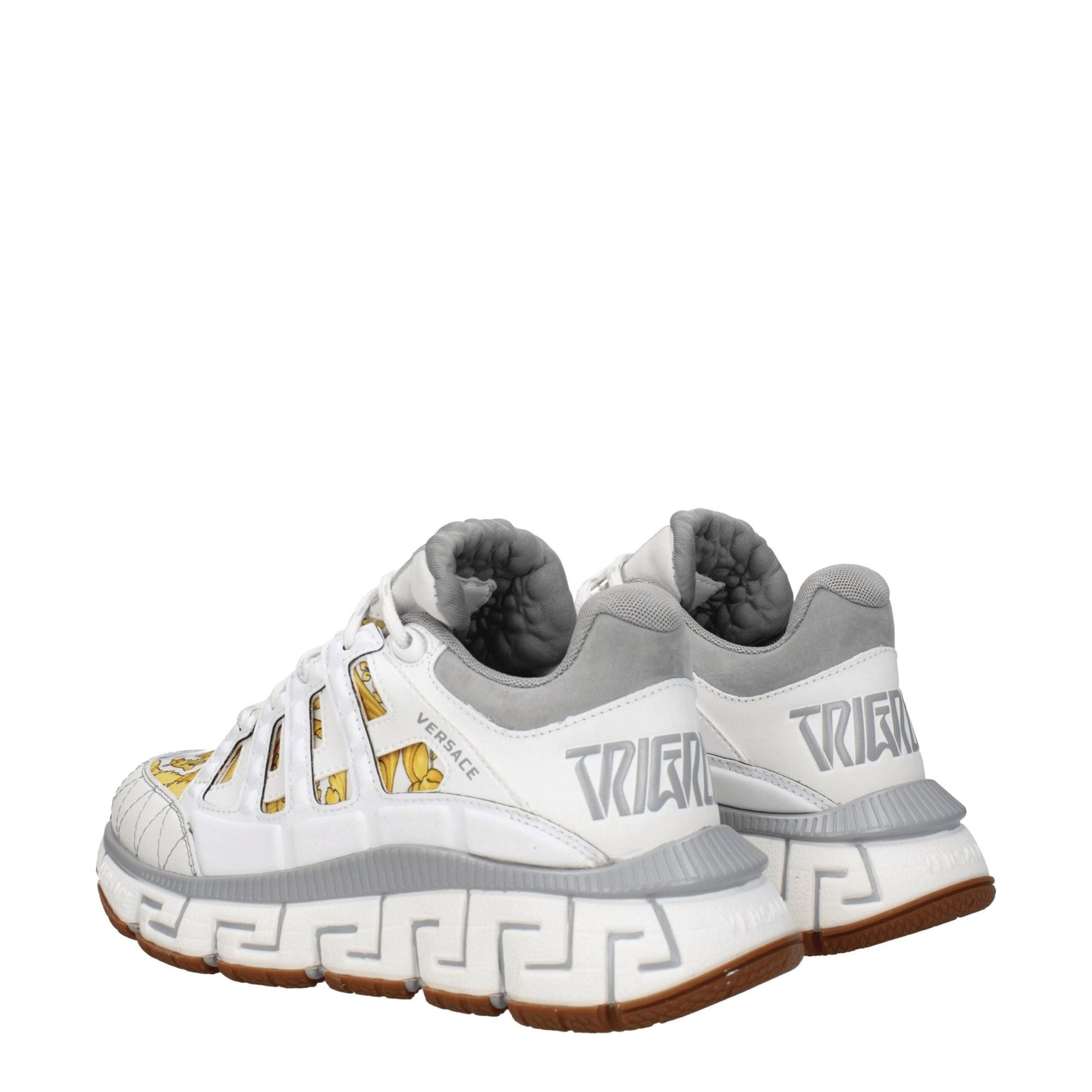 Versace White Fabric Athletic Sneakers - SMARTMARTNZ