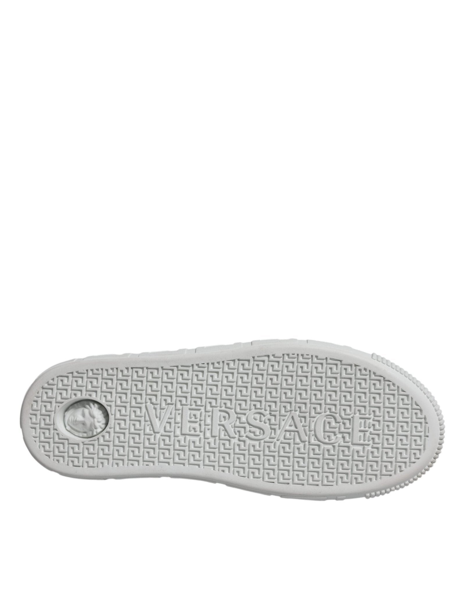 Versace White Pink Greca Print Platform Low Top Sneakers Shoes - SMARTMARTNZ