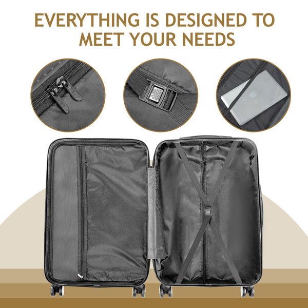 Vertical Striped Four In One Suitcase - SMARTMARTNZ