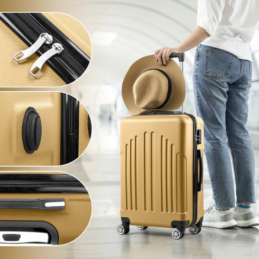 Vertical Striped Four In One Suitcase - SMARTMARTNZ