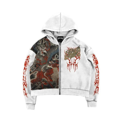 Vintage Goth Hoodie – Men’s Hip Hop Style Streetwear Top - SMARTMARTNZ