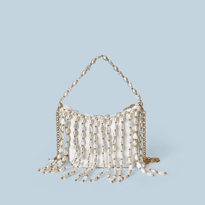 Vintage - Inspired Handmade Bucket Bag – Chinese Beaded Crossbody with Silk Details - SMARTMARTNZ