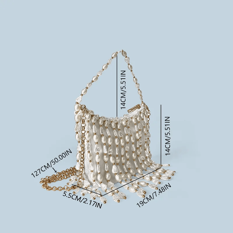 Vintage - Inspired Handmade Bucket Bag – Chinese Beaded Crossbody with Silk Details - SMARTMARTNZ