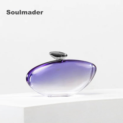 Women’s Evening Clutch Bag – 2024 Shell Design Acrylic Purse with Metallic Finish - SMARTMARTNZ