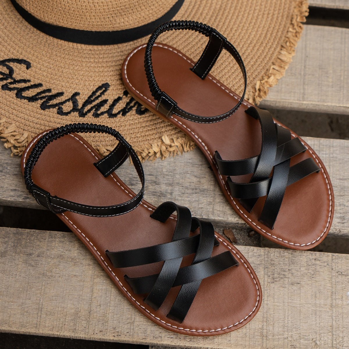 Women's Fashion Flat Bottomed Korean Sandals - SMARTMARTNZ
