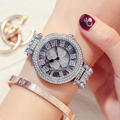 "Women’s Four - Leaf Clover Diamond Watch – Korean Fashion Waterproof - SMARTMARTNZ