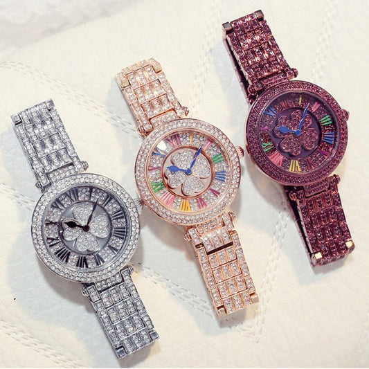 "Women’s Four - Leaf Clover Diamond Watch – Korean Fashion Waterproof - SMARTMARTNZ