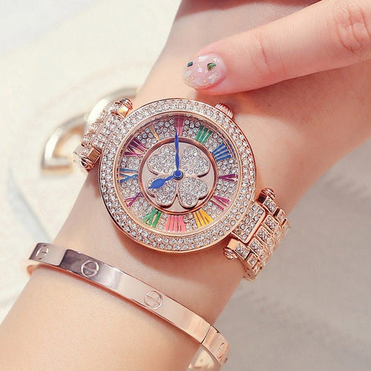 "Women’s Four - Leaf Clover Diamond Watch – Korean Fashion Waterproof - SMARTMARTNZ