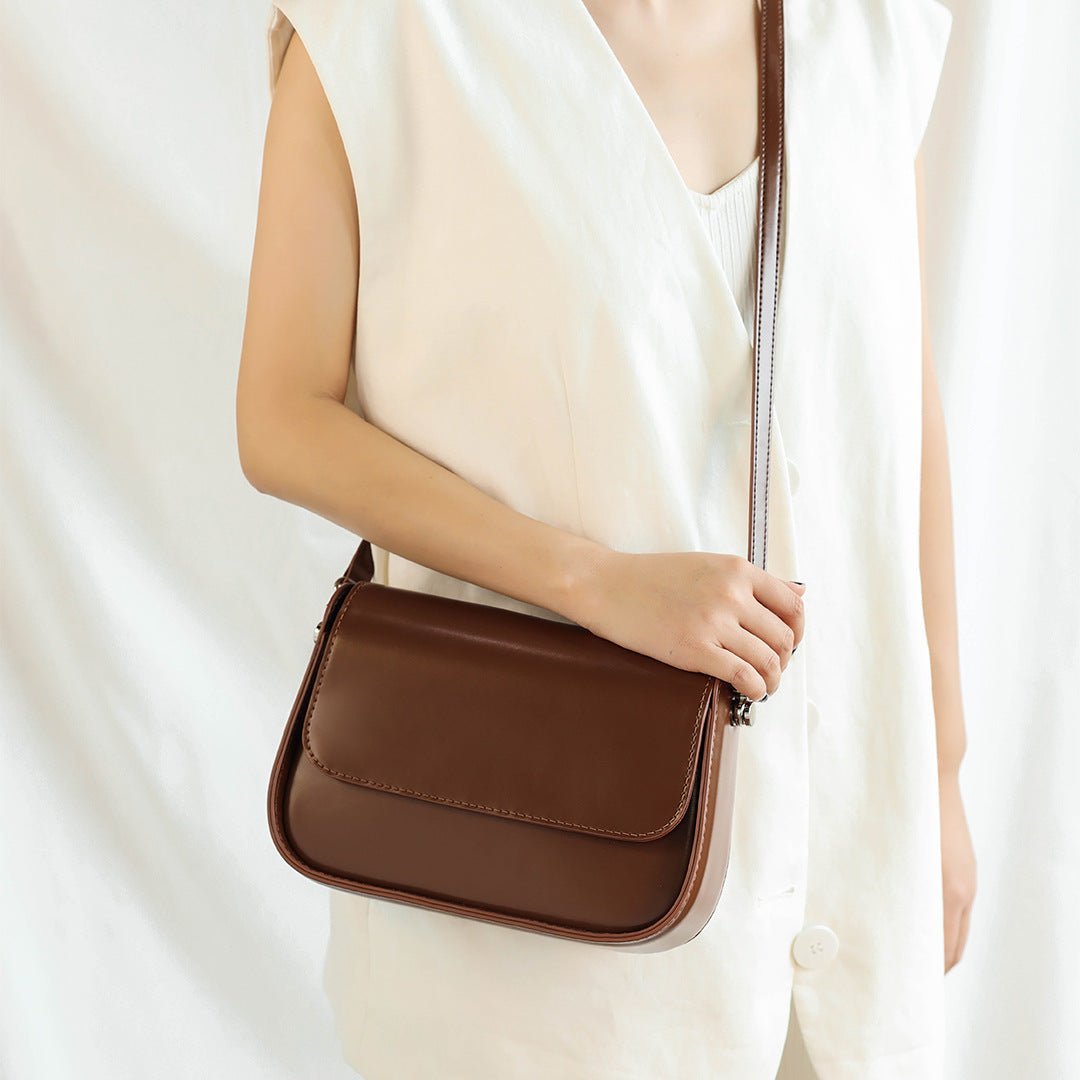 Women’s Handmade Saddle Shoulder Bag – Casual Crossbody Purse - SMARTMARTNZ