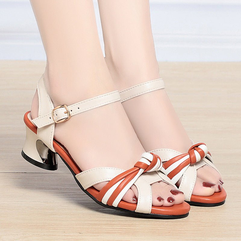 Women’s Hollow Leather Heels in Premium Cowhide Natural Feel • Durable Build • Chic Look - SMARTMARTNZ