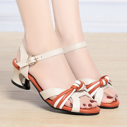 Women’s Hollow Leather Heels in Premium Cowhide Natural Feel • Durable Build • Chic Look - SMARTMARTNZ