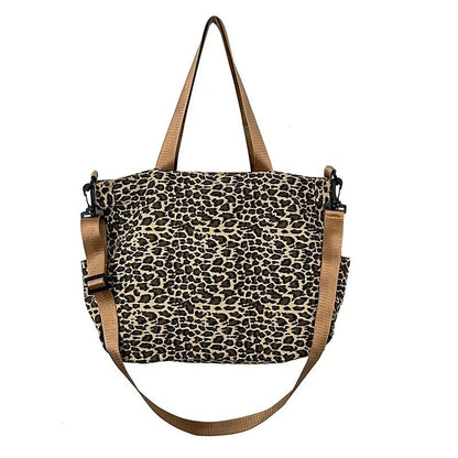 Women’s Leopard Print Shoulder Tote – Large Capacity Casual Shopping Bag - SMARTMARTNZ