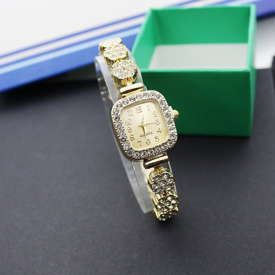 Women’s Luxury Square Fashion Watch – Fully - Jewelled & Elegant - SMARTMARTNZ
