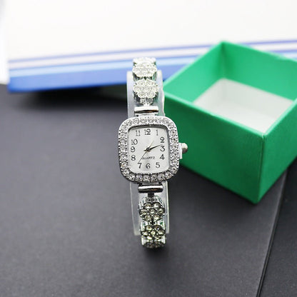 Women’s Luxury Square Fashion Watch – Fully - Jewelled & Elegant - SMARTMARTNZ